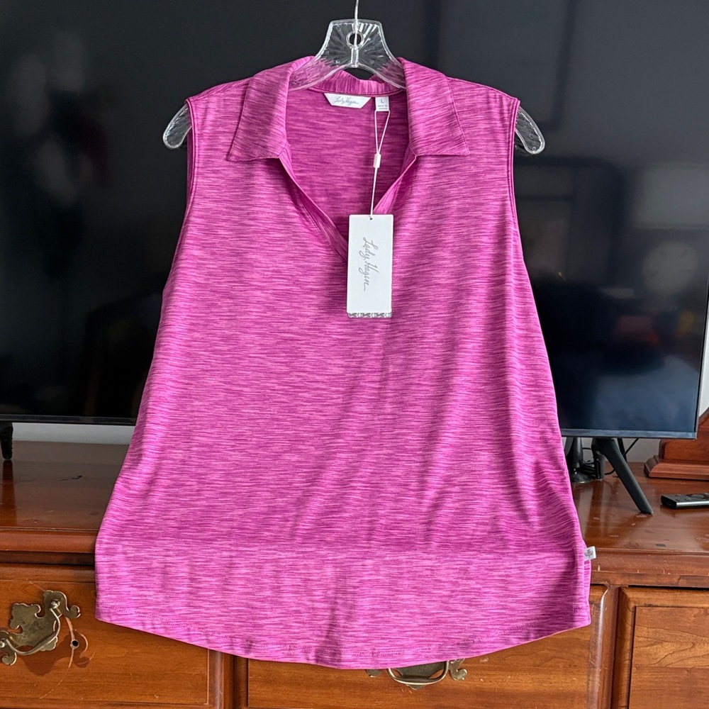 Lady Hagen Magenta Sleeveless Shirt. NWT. Large⛳️